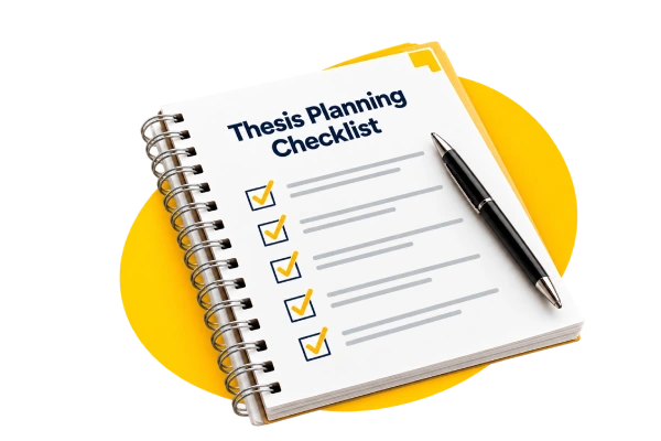 Thesis Planning Checklist Notebook
